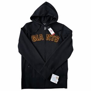 MLB San Francisco Giants Mens Medium Full Zip Black Sweatshirt Hoodie Antigua
